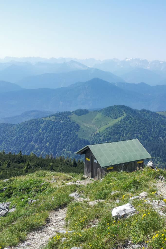Benediktenwand bayerische Voralpen Blick in Richtung Jachenau